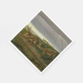 大草原の鹿（ウィリアム・ホルブルック・ヒゲ） スタンダードランチョンナプキン (角)