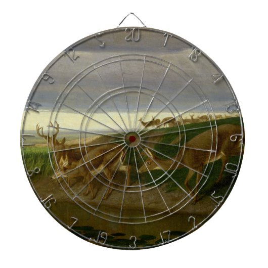 大草原の鹿（ウィリアム・ホルブルック・ヒゲ） ダーツボード (正面)