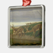 大草原の鹿（ウィリアム・ホルブルック・ヒゲ） メタルオーナメント (左)