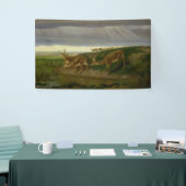 大草原の鹿(ウィリアム・ホルブルック・ヒゲ) 横断幕 (トレードショー)