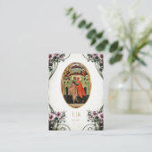 大薄紫花正結婚式祈りの言葉カード プレイスカード (スタンド正面)