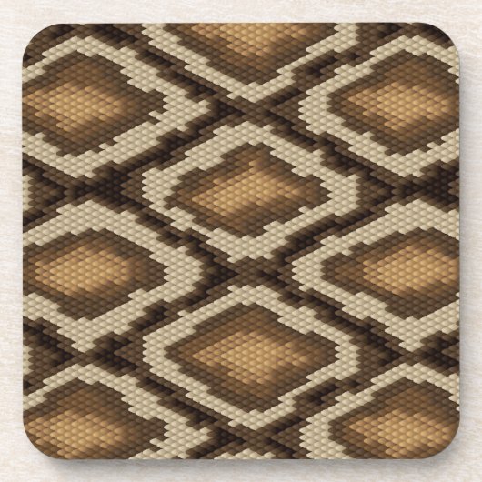 大蛇のスネークスキンパターン2 コースター (正面)