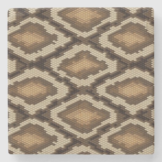 大蛇のスネークスキンパターン2 ストーンコースター (正面)