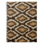 大蛇のスネークスキンパターン2 ノートブック (正面)