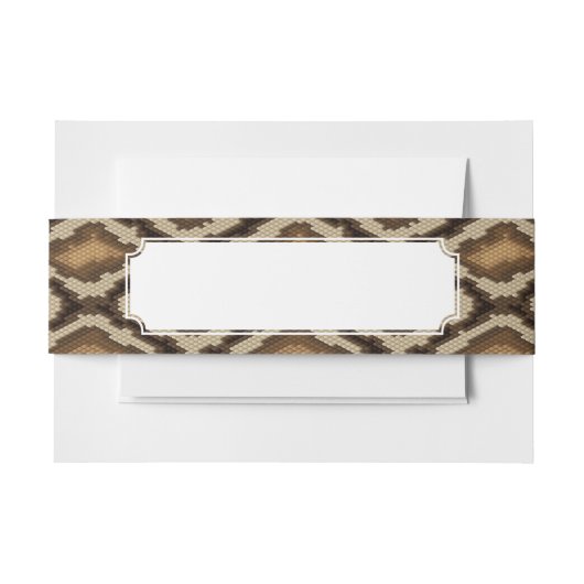 大蛇のスネークスキンパターン2 招待状ベリーバンド (正面例)