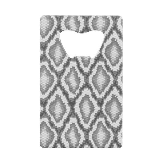 大蛇のスネークスキンパターン クレジットカード栓抜き (正面)