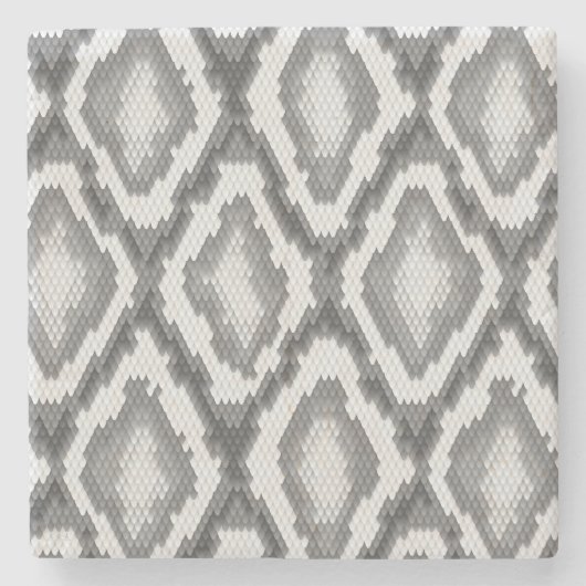 大蛇のスネークスキンパターン ストーンコースター (正面)