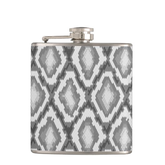 大蛇のスネークスキンパターン フラスク (正面)