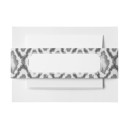 大蛇のスネークスキンパターン 招待状ベリーバンド (正面例)