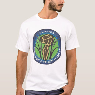 大蛇のハンターのTシャツ。 青いロゴ Tシャツ