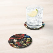 大蛇のヒキガエルと戦う侍 ラウンドペーパーコースター (インサイチュ)