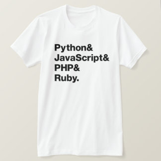 大蛇のJavaScript PHPのルビー色のプログラミングのワイシャツ Tシャツ