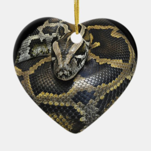 "大蛇"のデザインギフトおよびプロダクト セラミックオーナメント (正面)