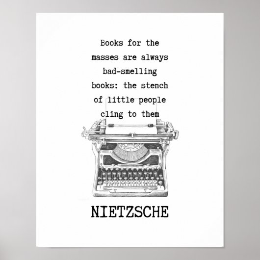大衆のための本STINK引用文byニーチェ ポスター (正面)