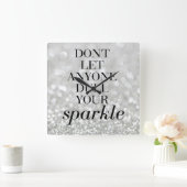 大装飾壁時計輝き引用文 スクエア壁時計 (ホーム)