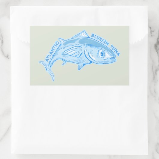 大西洋くろまぐろ 長方形シール (バッグ)