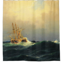 大西洋で嵐に巻き込まれた船海