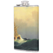 大西洋で嵐に巻き込まれた船海 フラスク (左)