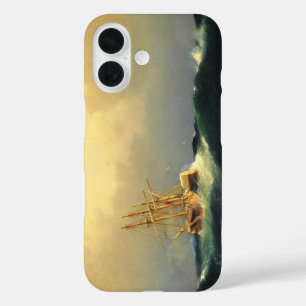 大西洋で嵐に巻き込まれた船海 iPhone 16ケース