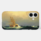 大西洋で嵐に巻き込まれた船海 Case-Mate iPhoneケース (裏面 (横))