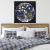 大西洋で熱帯嵐を示す全地球 キャンバスプリント (インサイチュ (寝室))