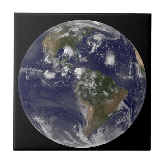 大西洋で熱帯嵐を示す全地球 タイル (正面)