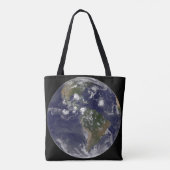 大西洋で熱帯嵐を示す全地球 トートバッグ (裏面)