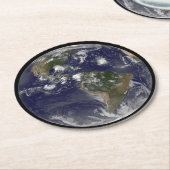 大西洋で熱帯嵐を示す全地球 ラウンドペーパーコースター (アングル)