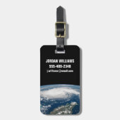 大西洋にハリケーン・ドリアン海。 ラゲッジタグ (正面縦)