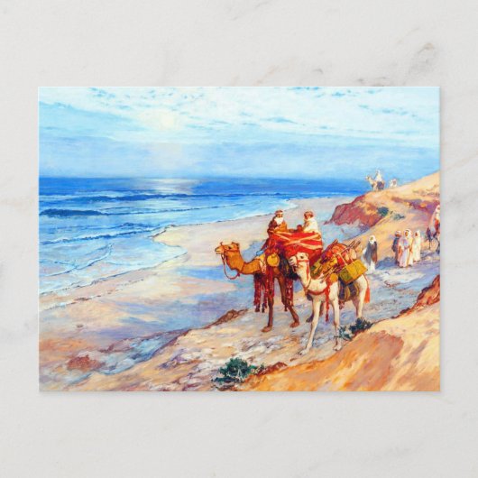 大西洋のタンジールの海岸で ポストカード (正面)