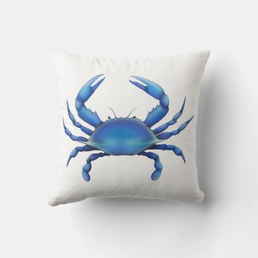 大西洋のチェサピークの青カニの枕 クッション (裏面)