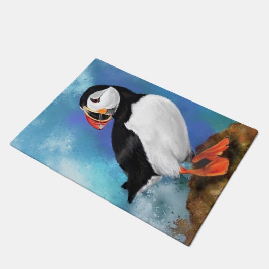 大西洋のパフィン様式 ドアマット (アングル)