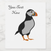 大西洋のパフィン立ち ワインラベル (シングルラベル)