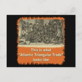 大西洋の三角貿易の様子 ポストカード (正面)