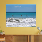 大西洋の上のペリカン海 キャンバスプリント (インサイチュ (リビング))