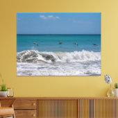 大西洋の上のペリカン海 キャンバスプリント (インサイチュ (リビング))