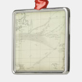 大西洋の図表 メタルオーナメント (左)