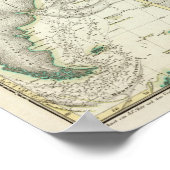 大西洋の地図海 ポスター (角)