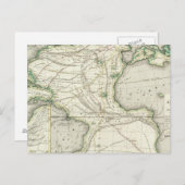 大西洋の地図海 ポストカード (正面/裏面)