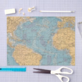 大西洋の地図 薄葉紙 (クラフト)
