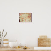 大西洋の地図， c.1550海 ポスター (キッチン)