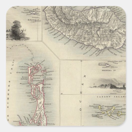 大西洋の島々 スクエアシール (正面)