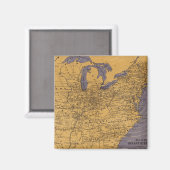 大西洋の州の地図 マグネット (正面/裏面)