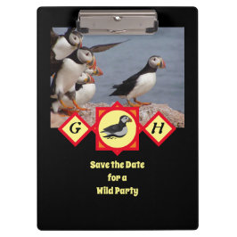 大西洋の水泳漫画のモノグラム写真 クリップボード