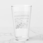 大西洋の海波の白黒写真 タンブラーグラス (裏面)