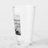 大西洋の海波の白黒写真 タンブラーグラス (左)