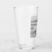 大西洋の海波の白黒写真 タンブラーグラス (右)