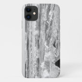 大西洋の海波の白黒写真 Case-Mate iPhoneケース (裏面)