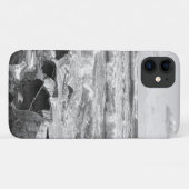 大西洋の海波の白黒写真 Case-Mate iPhoneケース (裏面(横))