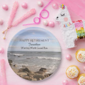 大西洋の海・ウェーブのハッピー・リタイアメント ペーパープレート (パーティー)